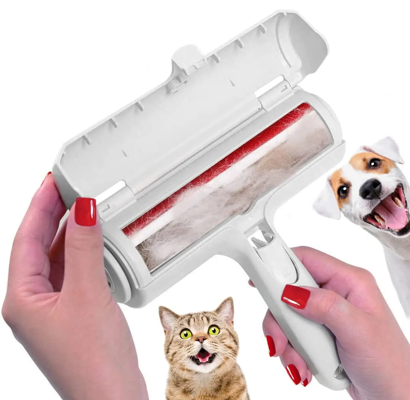 Pet Hair Remover Roller for Dogs & Cats – Self‑Cleaning Fur Removal Tool for Furniture, Carpets & Upholstery – Efficient Reusable Animal Hair Cleaner